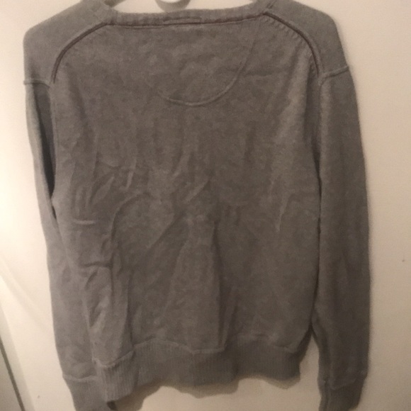 American Eagle Vintage Fit 100% Heavy Cotton Sweater Grey w/maroon logo SZ M - Picture 6 of 7